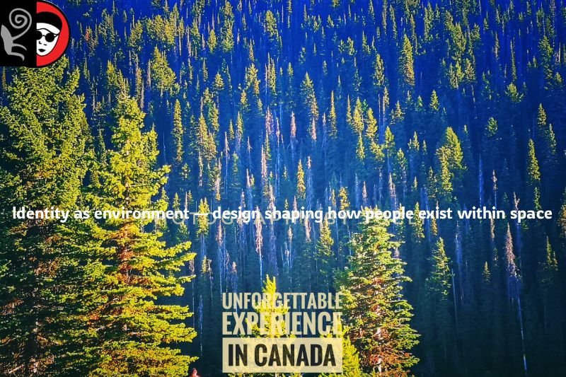 Identity as environment illustrated through Manning Park in Canada, where designed systems and natural structure guide movement, behavior, and experience in corporate identity design